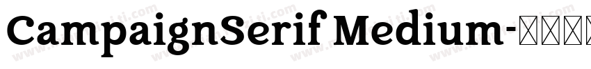 CampaignSerif Medium字体转换